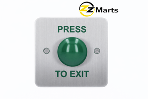 Press to Exit Button – Stainless Steel Green Push Exit Switch