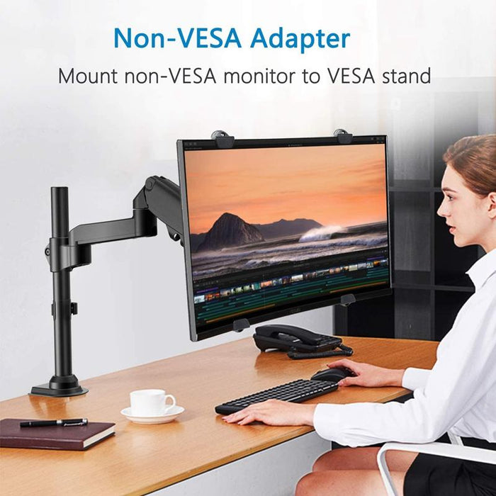 North Bayou style monitor hydraulic mount on a desk