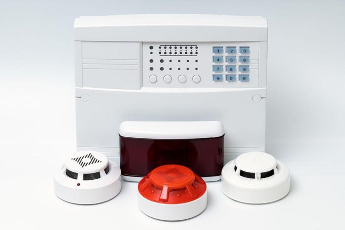 Fire alarm system components for a home