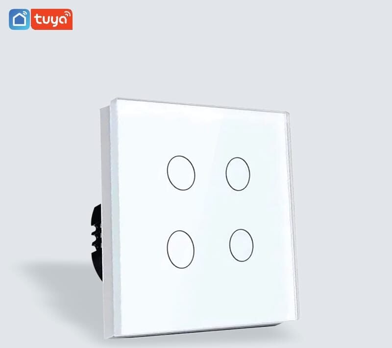 WiFi Smart Touch Switch – Black & White Glass
