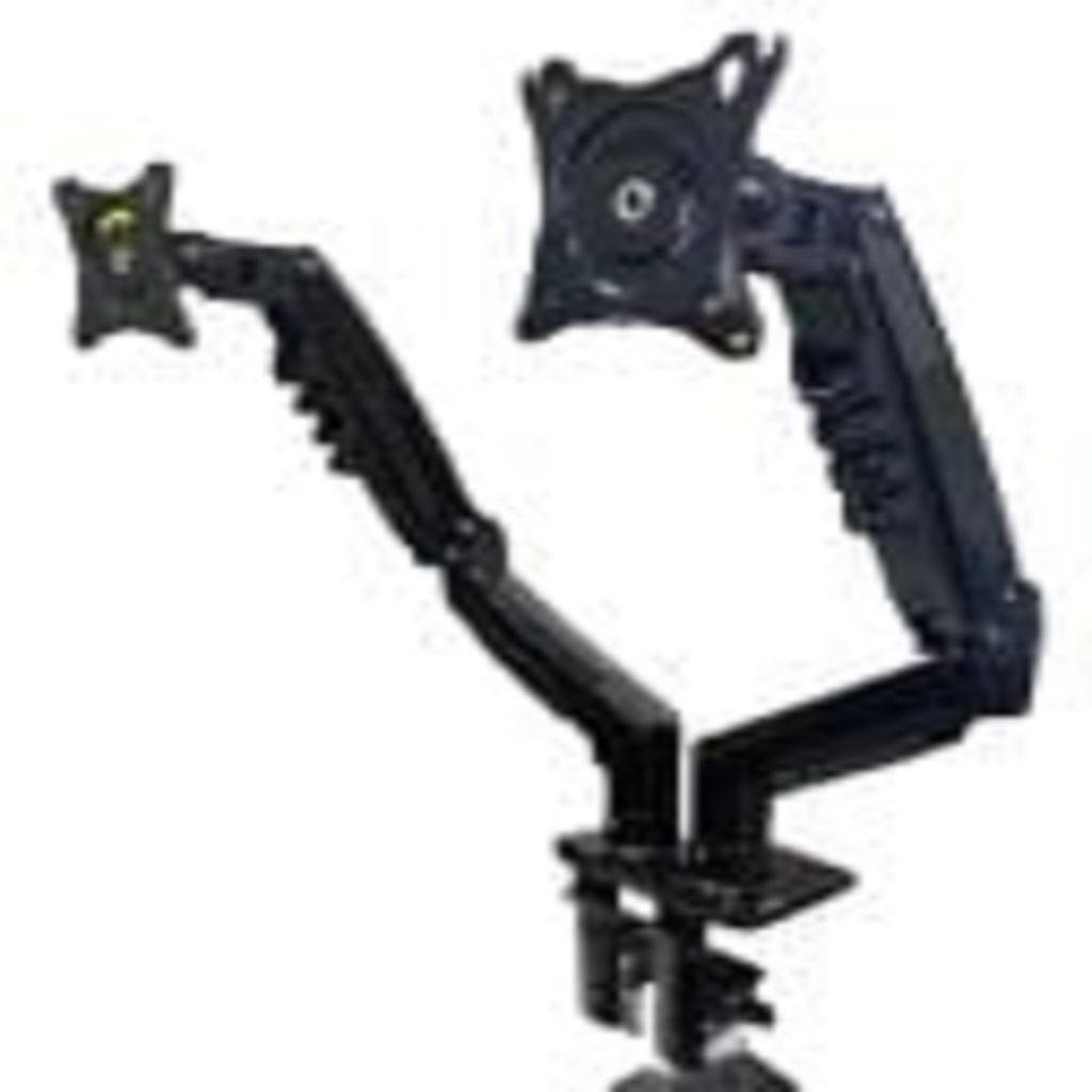 North Bayou F160 / D5C Dual Monitor Arm – Gas Spring Desk Mount With Laptop Tray