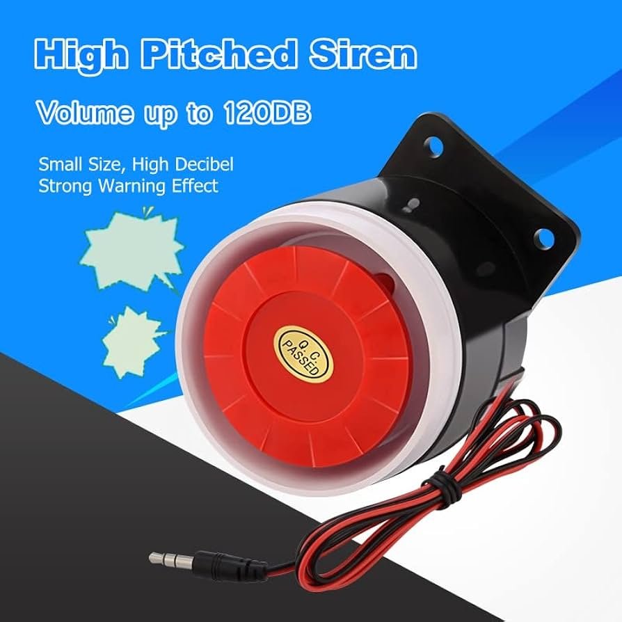 High-Decibel Wired Siren Alarm – Emergency Sounder for Security Systems