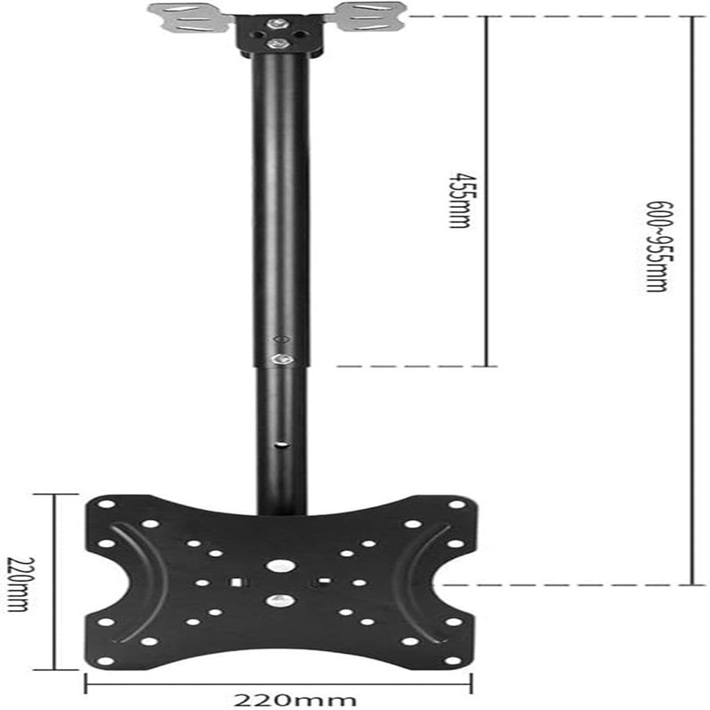 Ceiling Mount TV Stand 14″–42″ – Adjustable Hanging Bracket