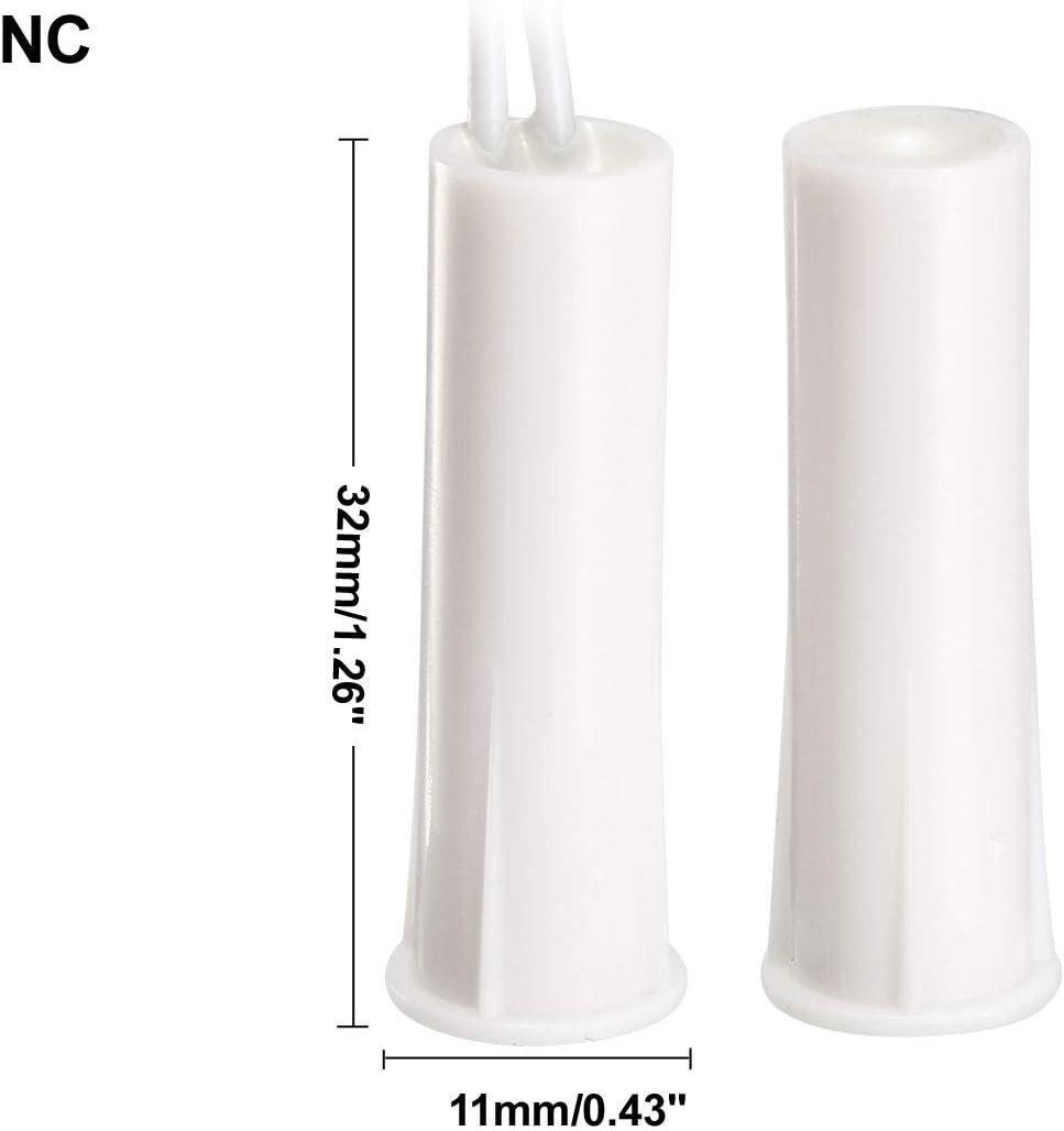 DH-35 Recessed Wired Door Contact – NC Magnetic Reed Switch Sensor