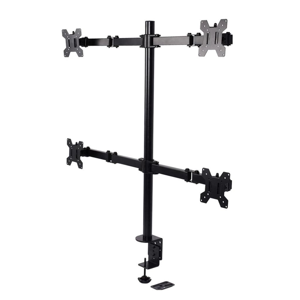 4 Monitor Table Clip Stand – 14″ to 28″ Screens