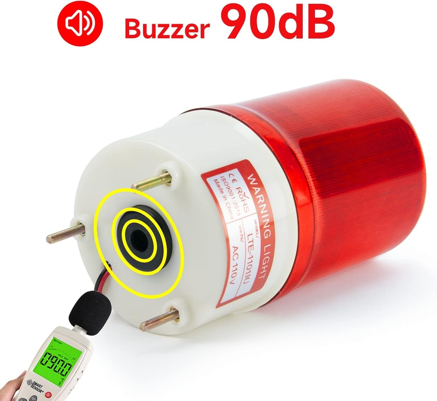 12V LED Warning Light Beacon – Available in 4 Colors (Red, Blue, Green, Yellow)