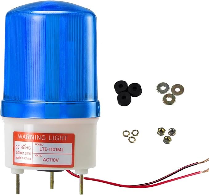 12V LED Warning Light Beacon – Available in 4 Colors (Red, Blue, Green, Yellow)