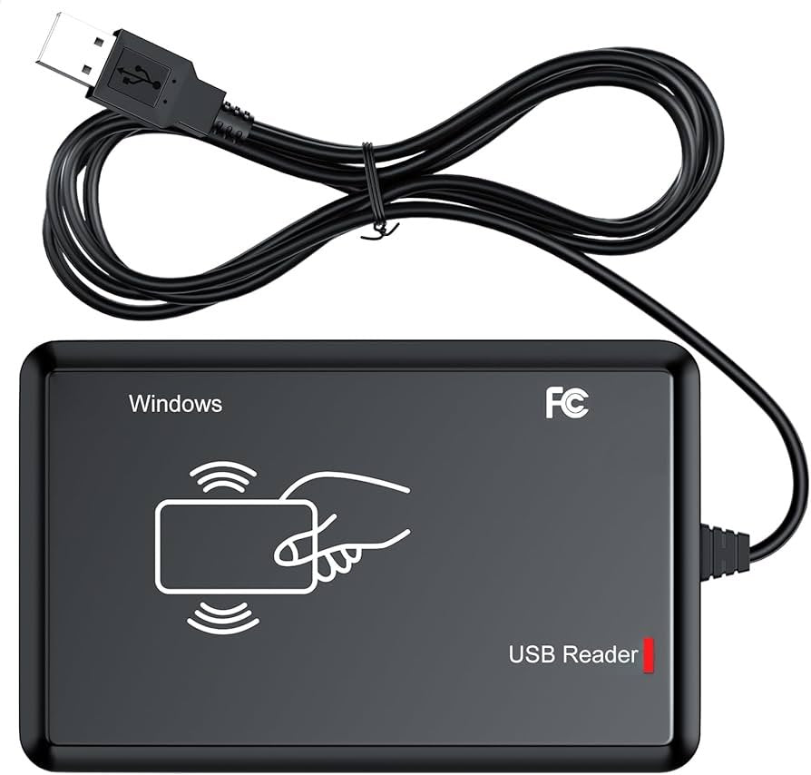 RFID/RFIC Access Control Card Reader – USB Interface (Black)