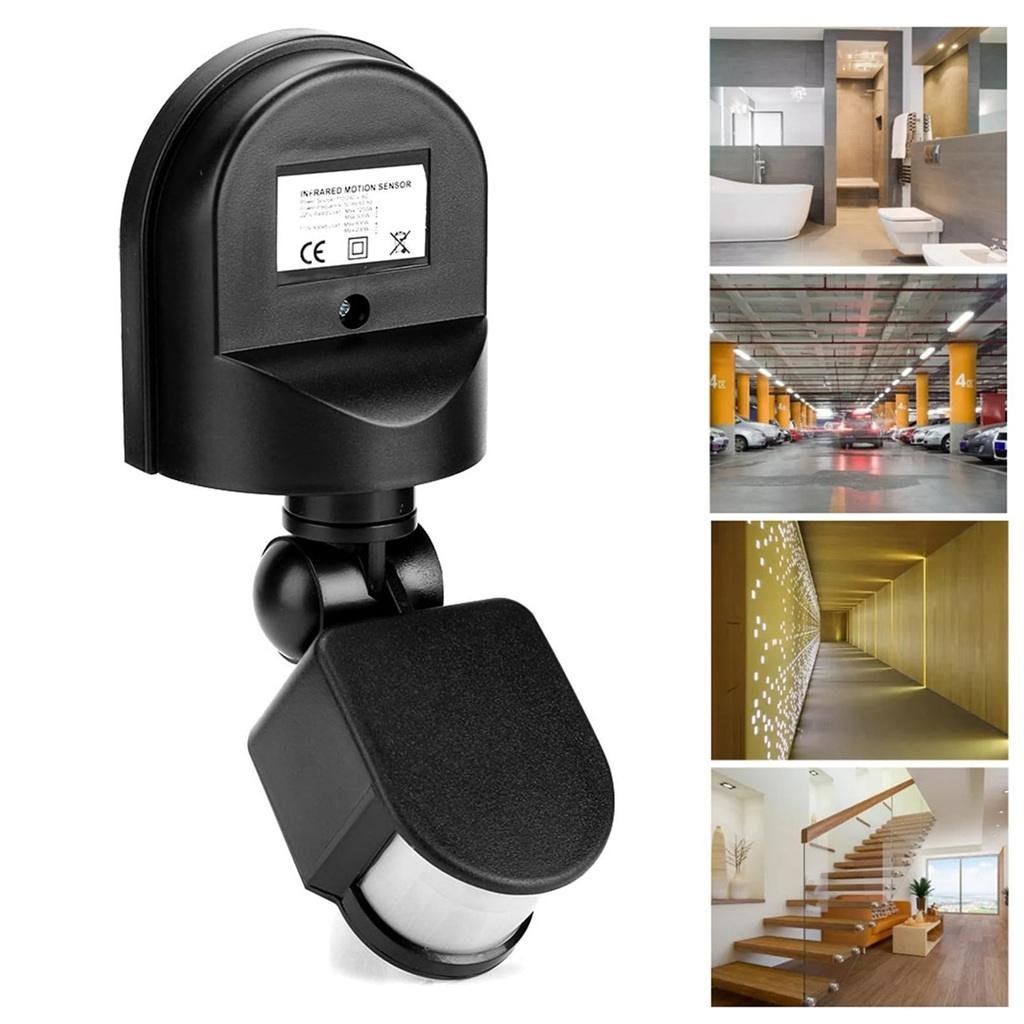 220V Outdoor PIR Motion Sensor – Black & White