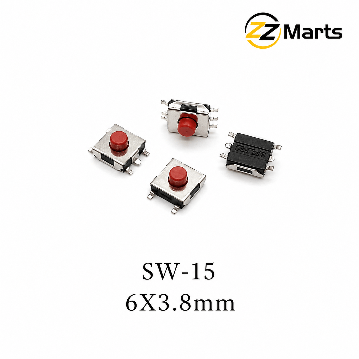 SMD Tactile Push Button Switch 6×6×3.8mm (SW-15) – Compact Surface Mount Switch