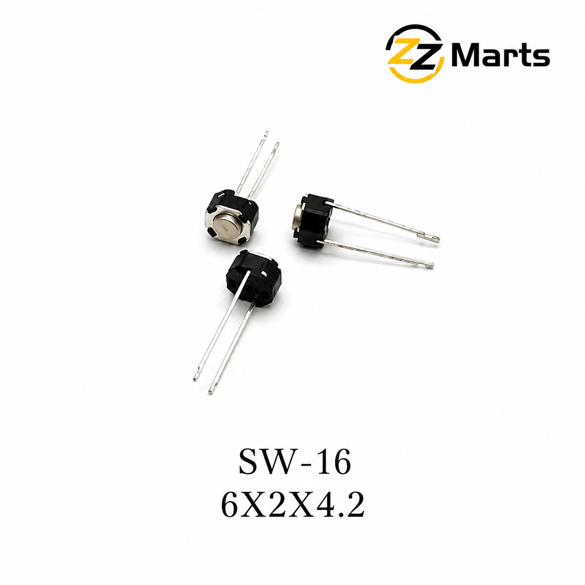 Mini Tactile Push Button Switch 6×2×4.2mm (SW-16) – Slim Through-Hole Switch