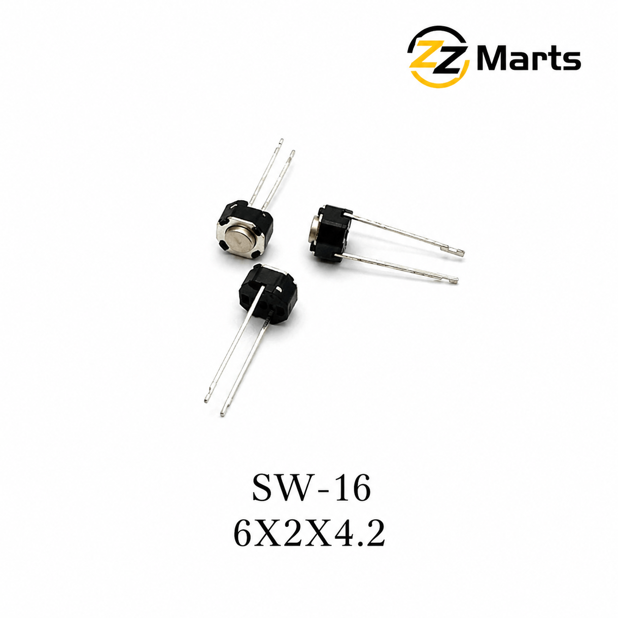 Mini Tactile Push Button Switch 6×2×4.2mm (SW-16) – Slim Through-Hole Switch