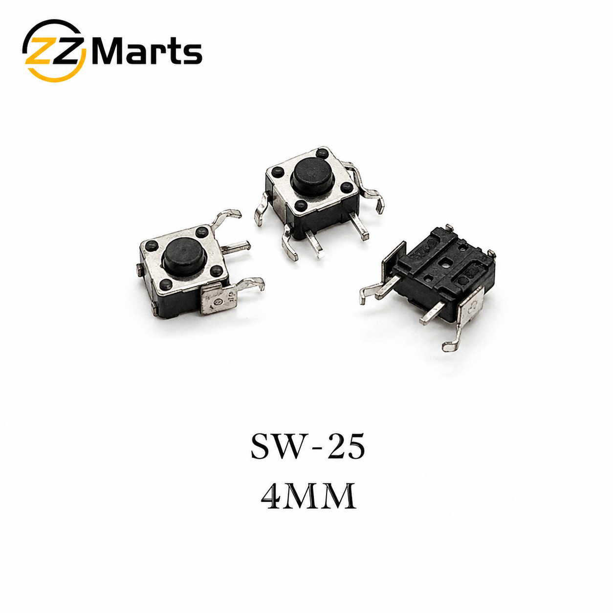 Mini Tactile Switch 4mm (SW-25) – Compact SMD Push Button