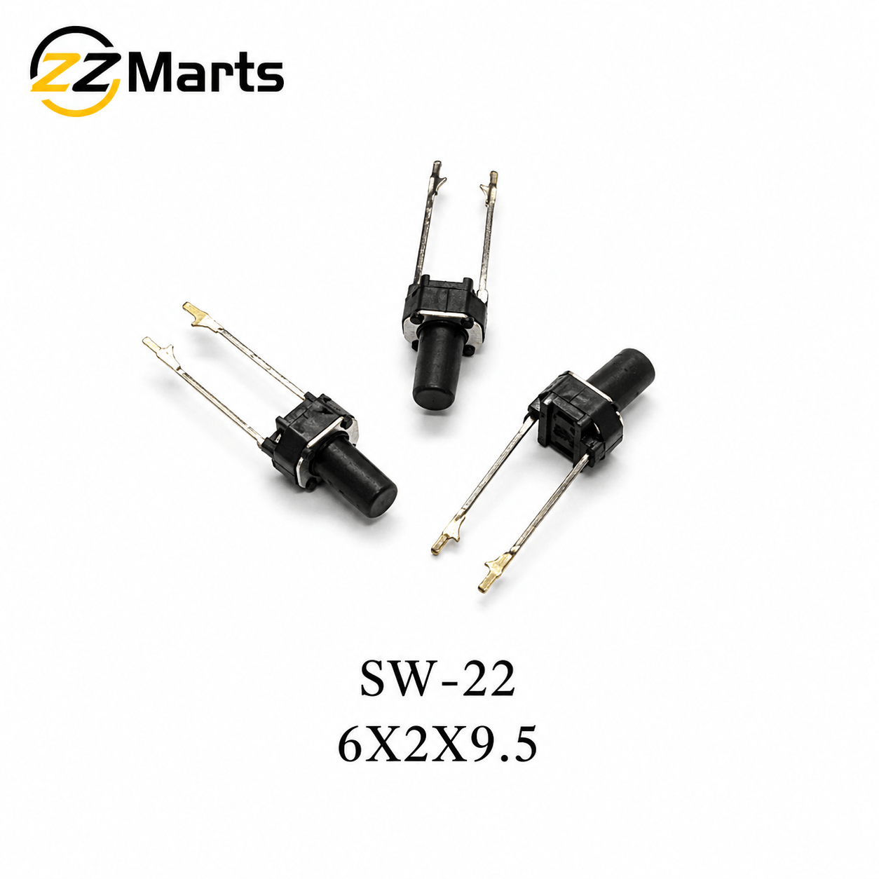 Long Round Plunger Tactile Switch 6×2×9.5mm (SW-22) – Extended Round Button