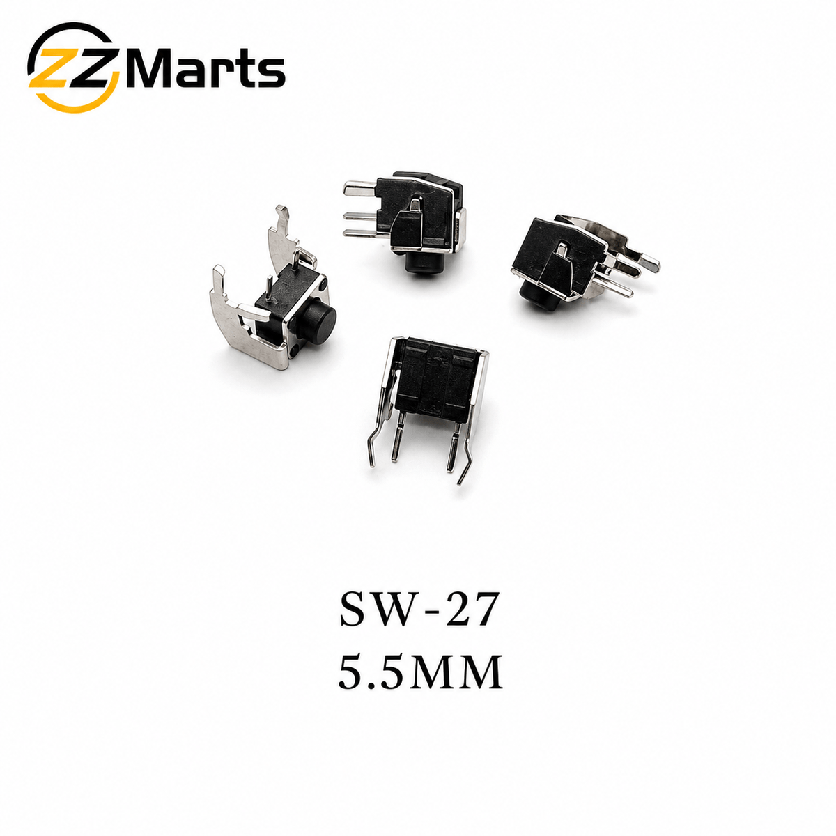 Side Mount Tactile Switch 5.5mm (SW-27) – Bracket Support Push Button