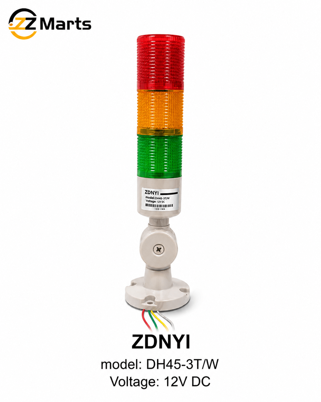 Industrial Signal Tower Light (ZDNYI DH45-3T/W – 12V DC)
