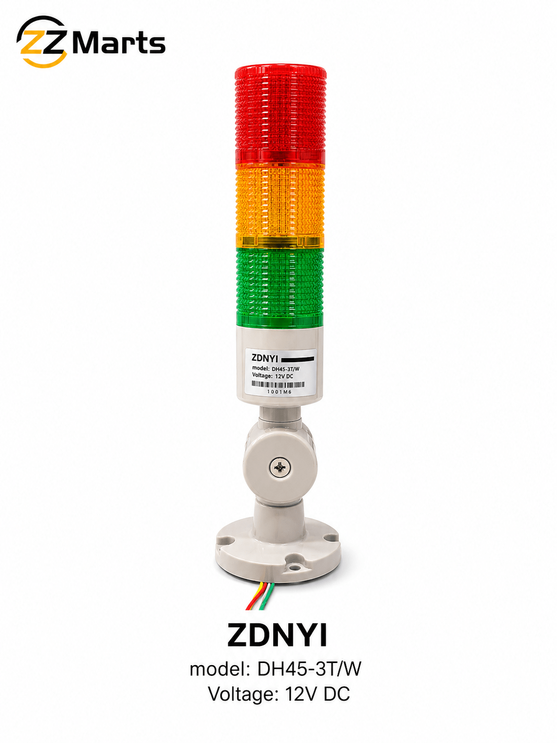 Industrial Signal Tower Light (ZDNYI DH45-3T/W – 12V DC)