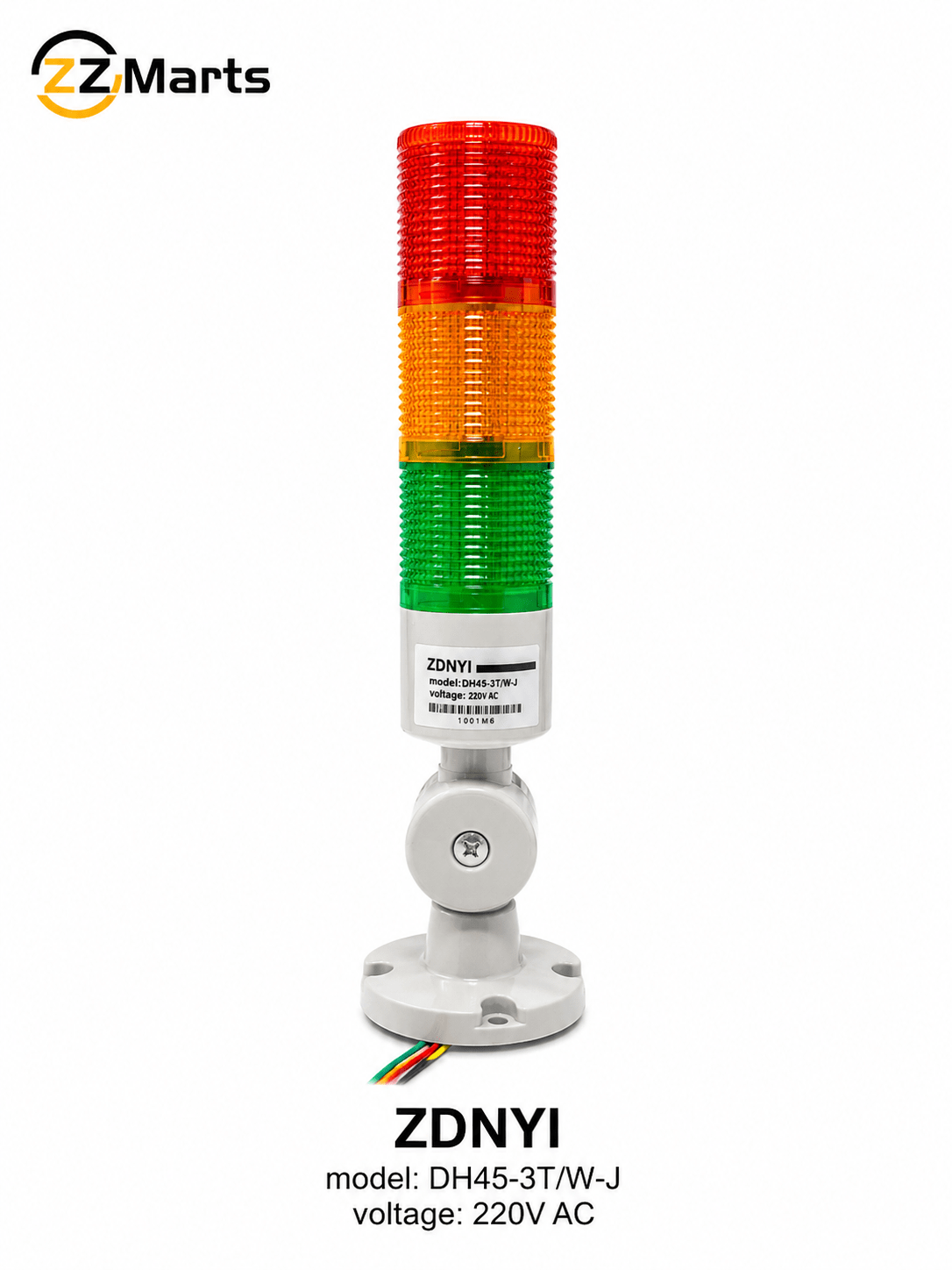 Industrial Tower Signal Light (ZDNYI DH45-3T/W-J – 220V AC)