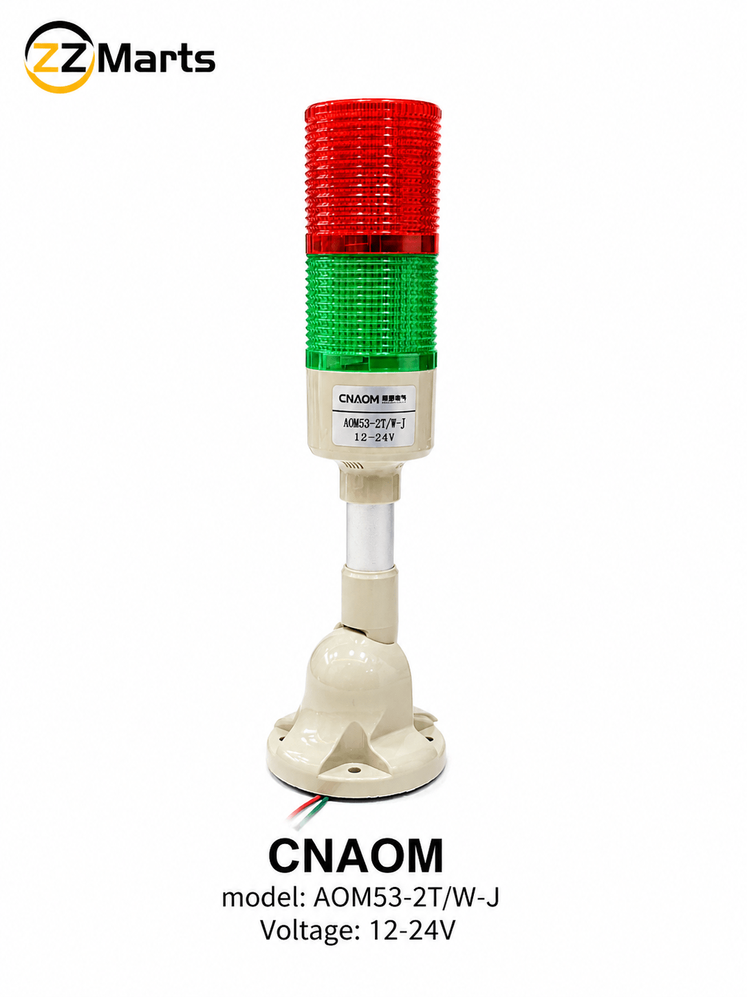 Industrial Tower Signal Light (CNAOM AOM53-2T/W-J – 12-24V)