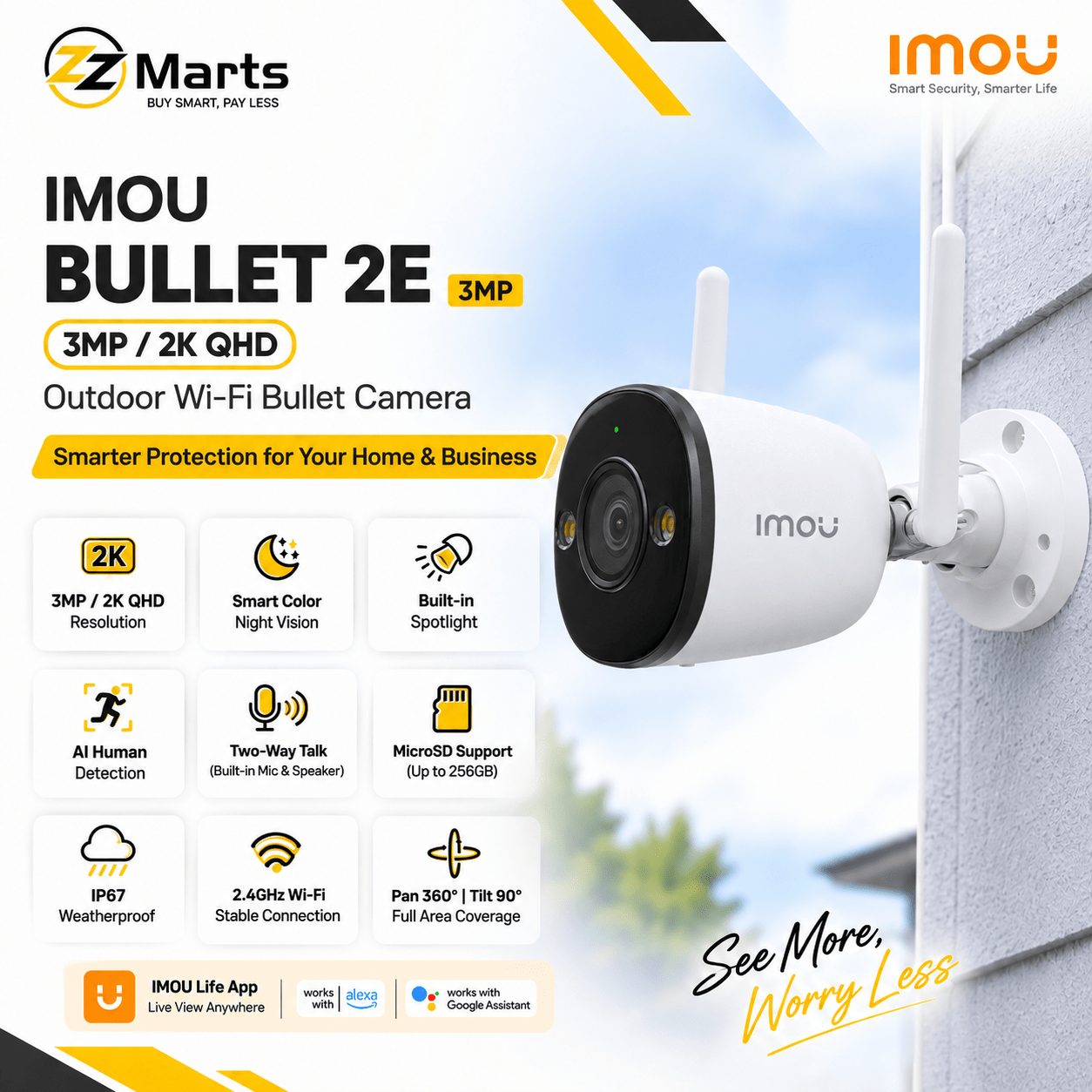 Imou Bullet 2E 3MP Camera | ZZ Marts