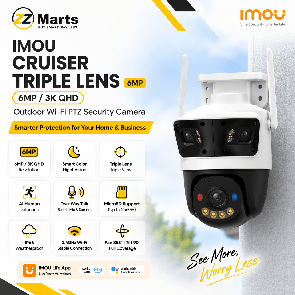 Imou Cruiser Triple Lens 6MP | ZZ Marts