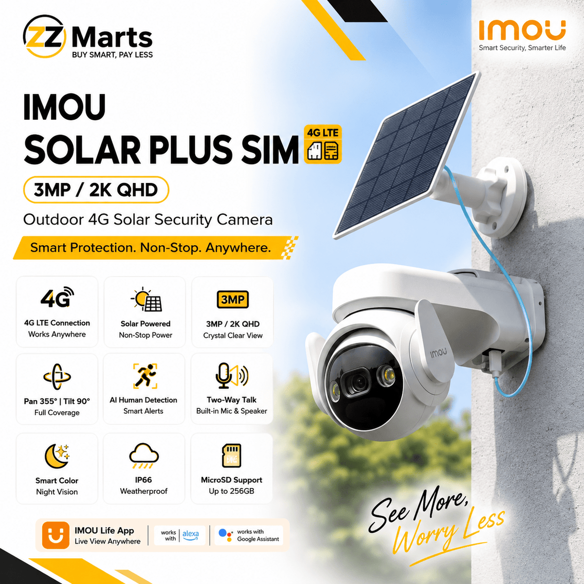 Imou Solar Plus SIM 3MP Camera | ZZ Marts