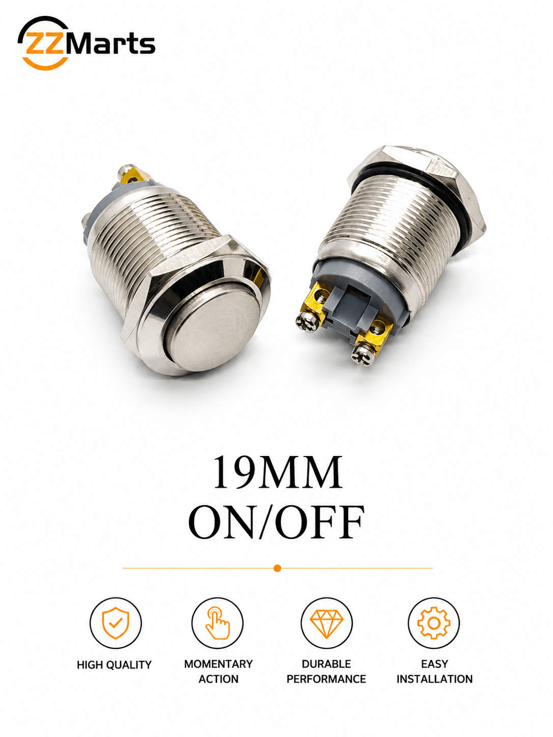 19MM Metal Push Button Switch (On/Off)