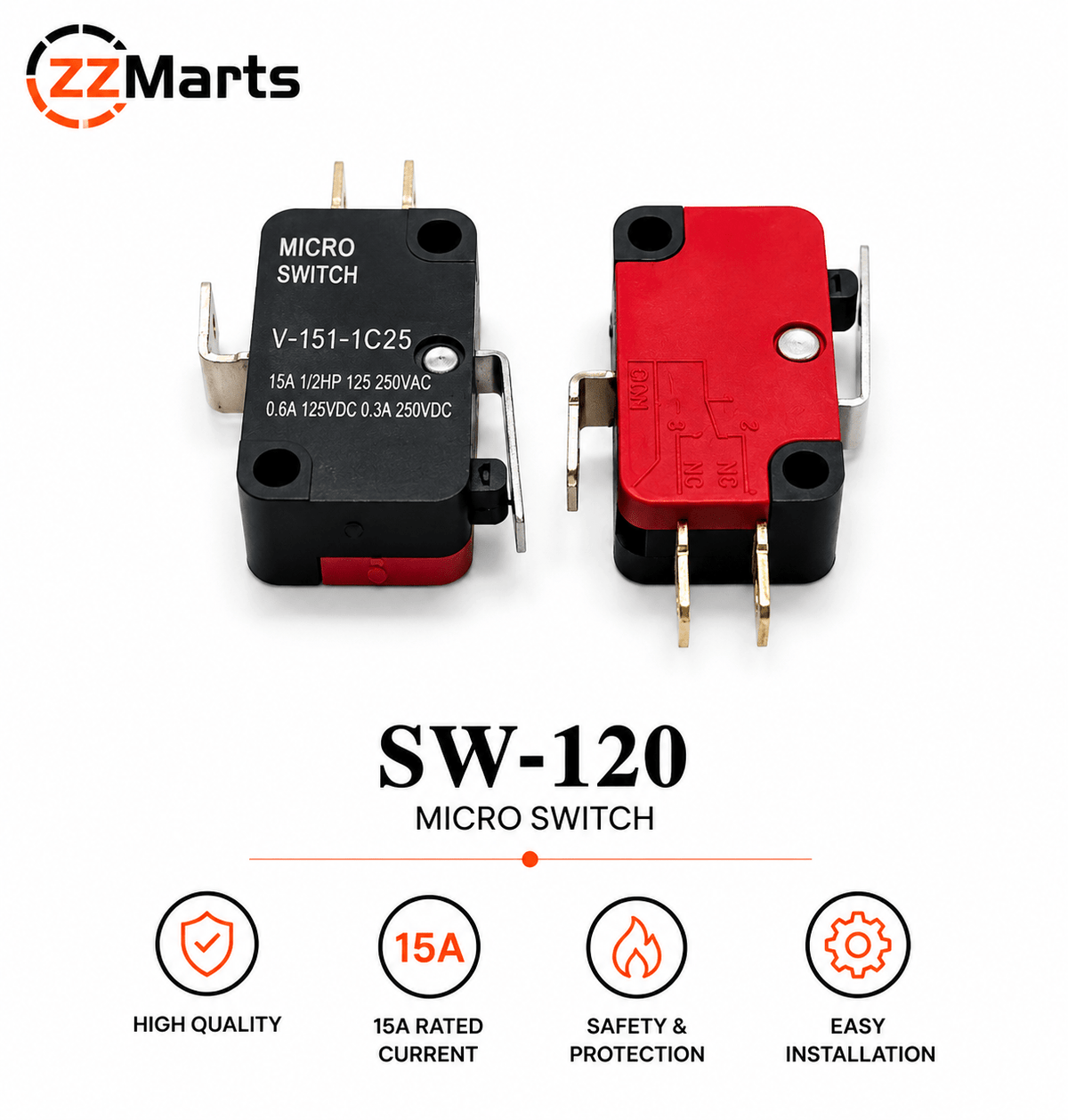 SW-120 Micro Switch (15A Rated)