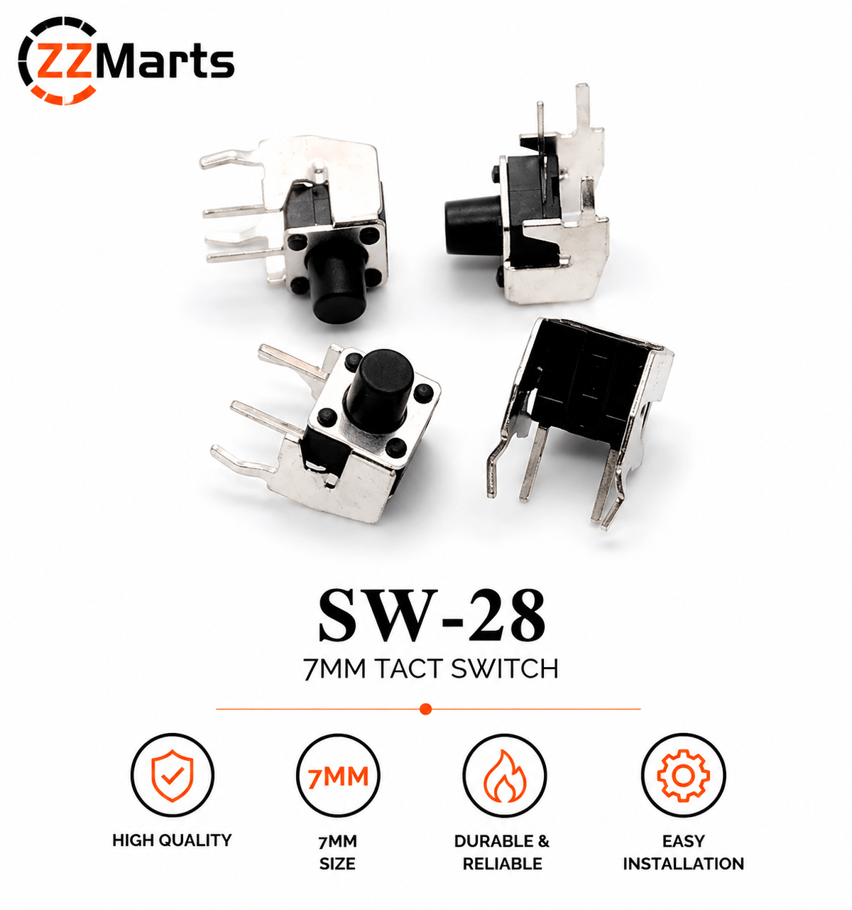 SW-28 7MM Tact Switch Touch Button