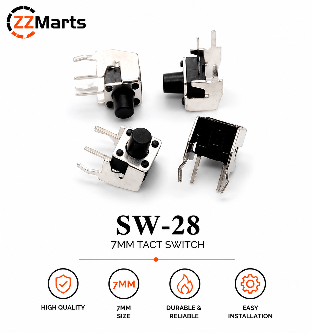 SW-28 7MM Tact Switch Touch Button