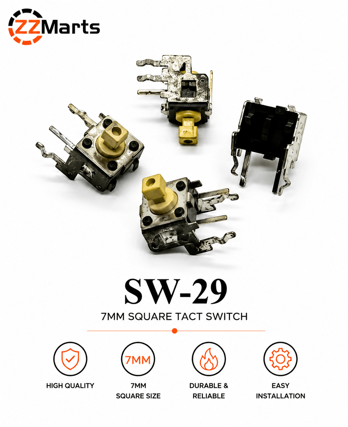 SW-29 7MM Square Tact Switch Touch Button