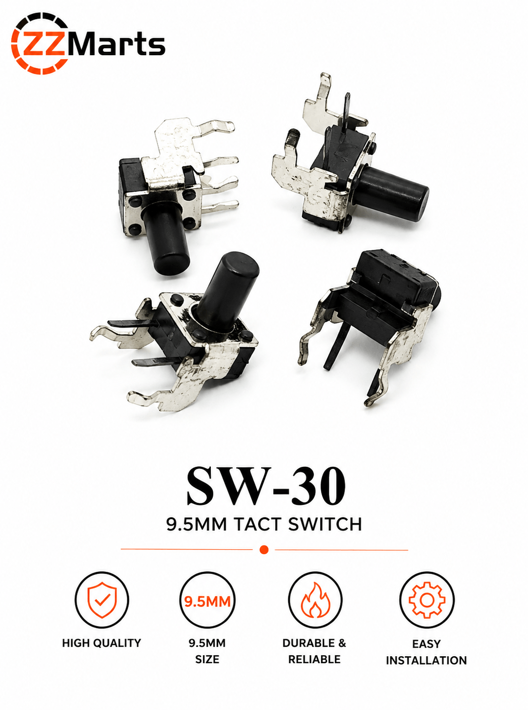 SW-30 9.5MM Tact Switch Touch Button