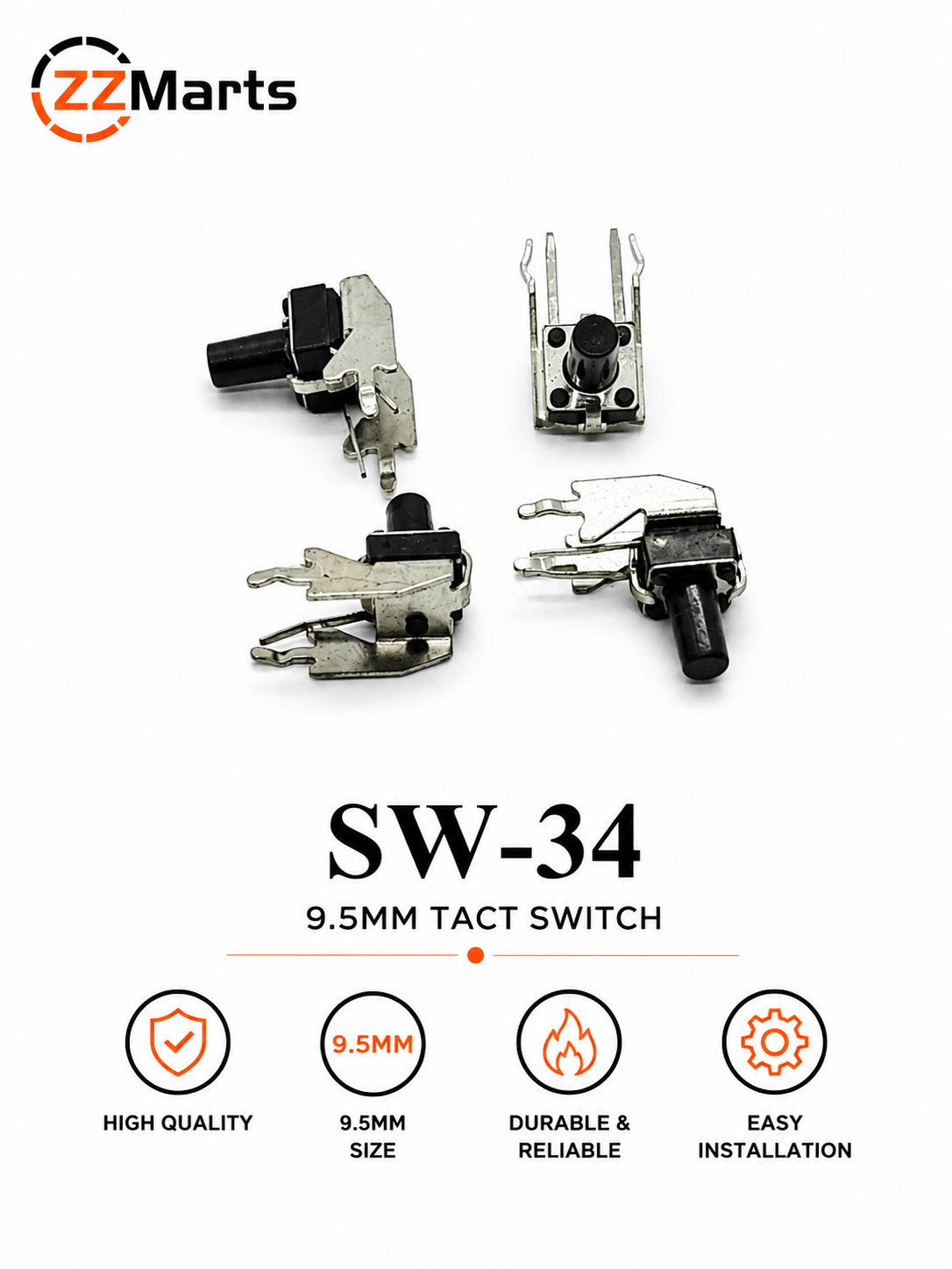 SW-34 9.5mm Tact Switch Touch Button