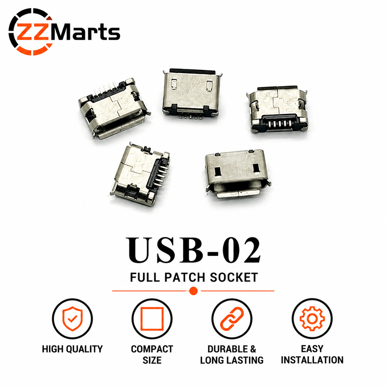 USB Full Patch Socket Connector (USB-02)