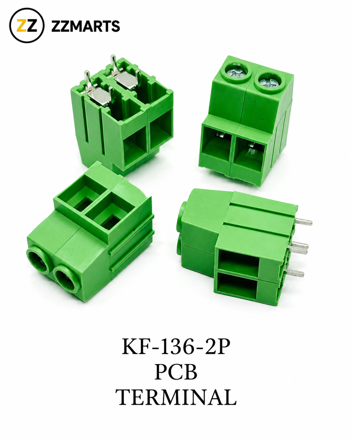 KF-136 PCB Screw Terminal Block – 2 Pole High Current
