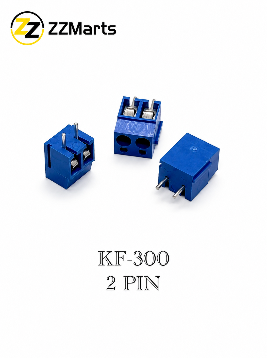 KF-300 PCB Screw Terminal Block – 5mm Pitch (2/3/4 Pin)