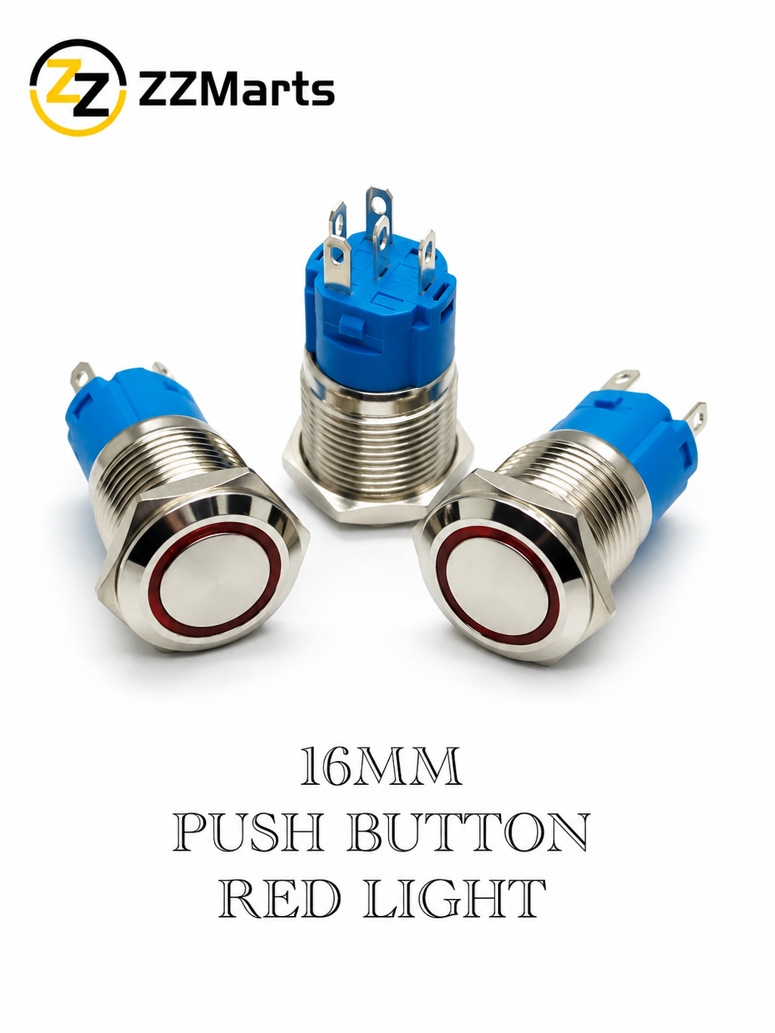 16mm Metal Push Button Switch with LED Ring