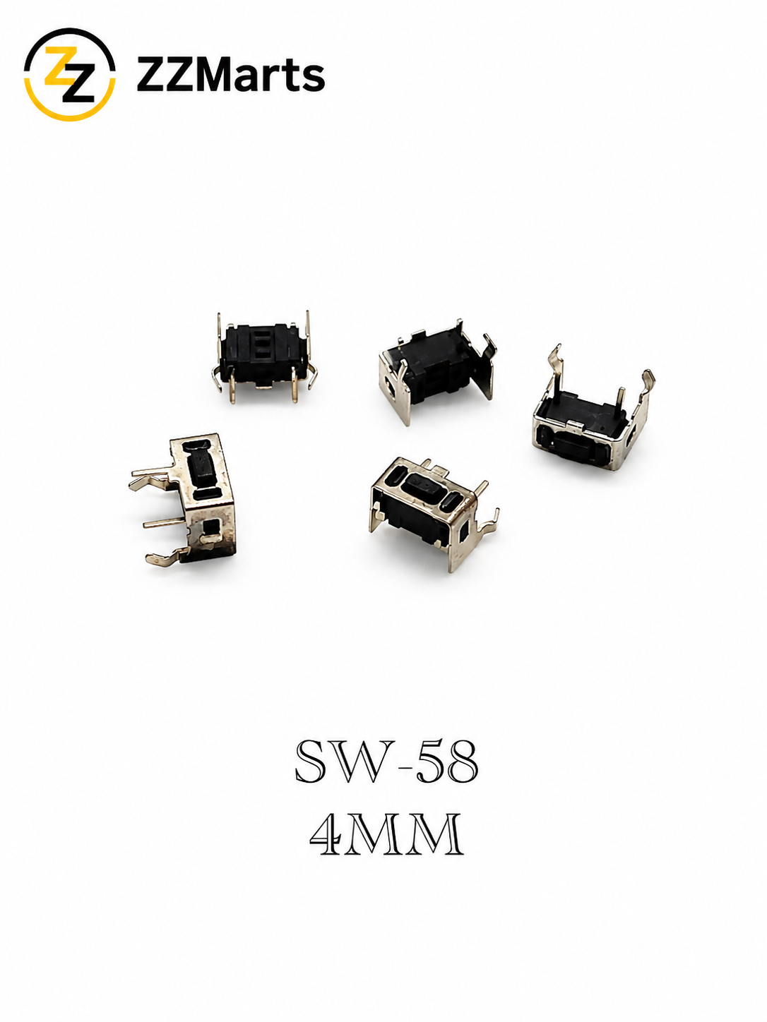 SW-58 4mm Tact Switch – Side Mount (Pack of 20)