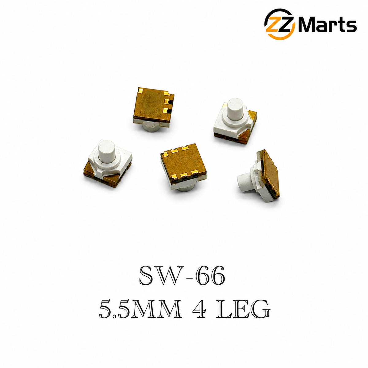 SW-66 5.5mm 4-Leg Tact Switch (Pack of 20)