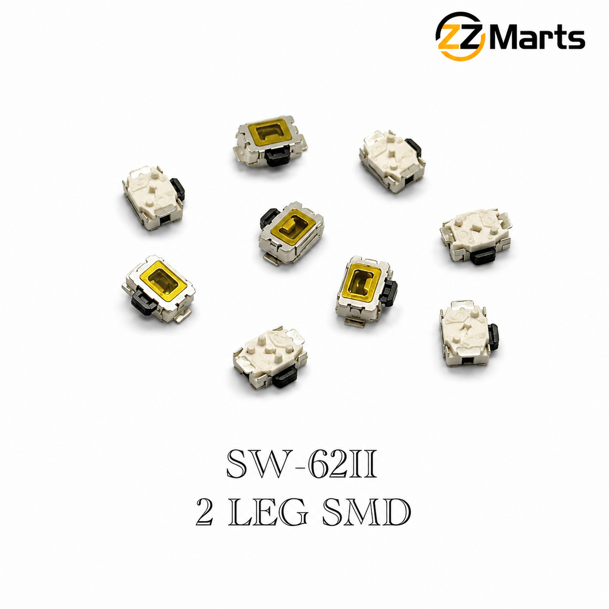 SW-62II 2-Leg SMD Tact Switch (Pack of 20)