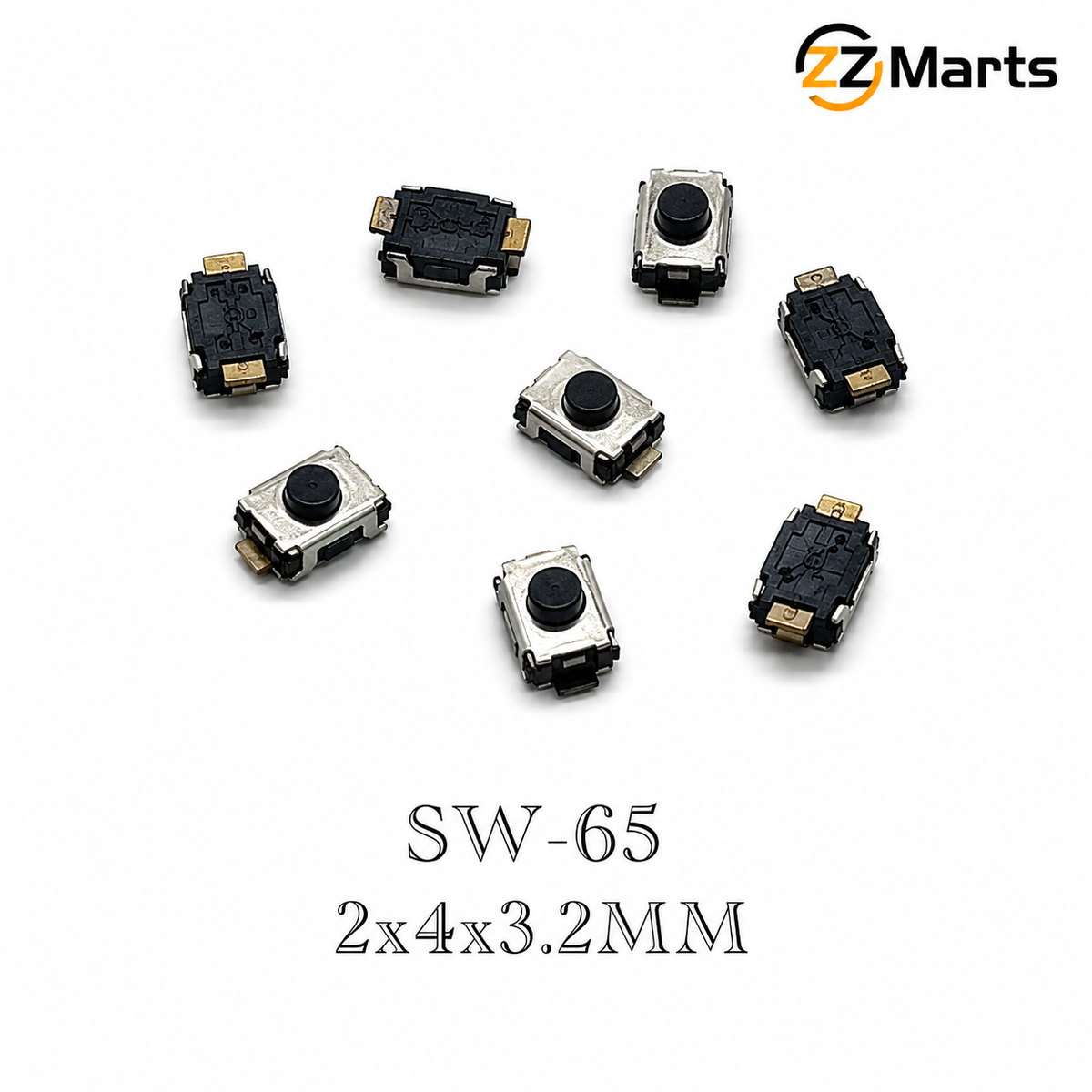 SW-65 2×4×3.2mm SMD Tact Switch (Pack of 20)