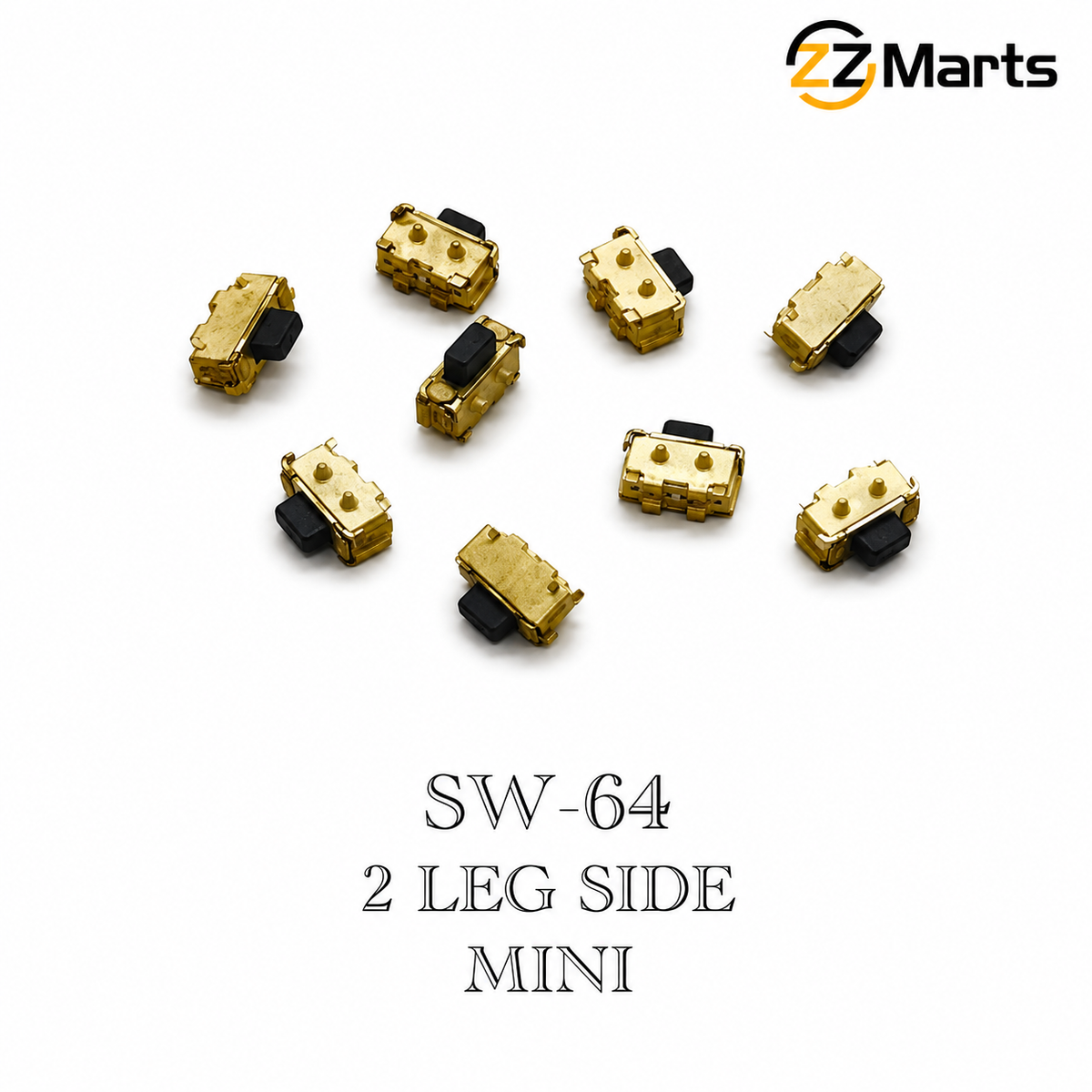 SW-64 2-Leg Side Mini Tact Switch (Pack of 20)