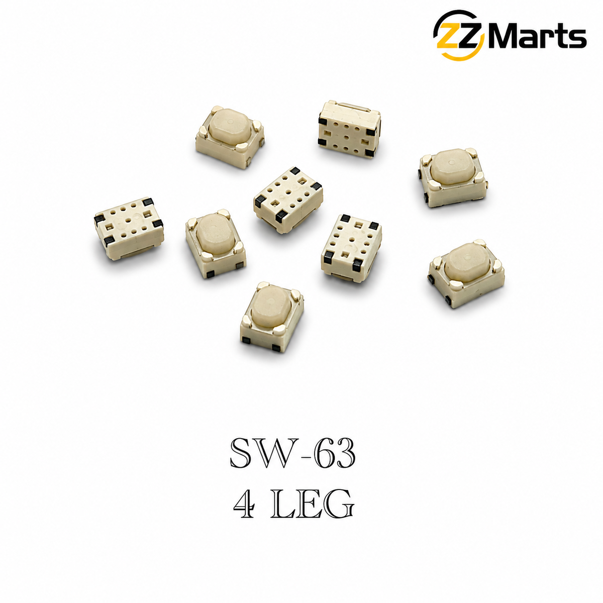 SW-63 4-Leg Tact Switch (Pack of 20)