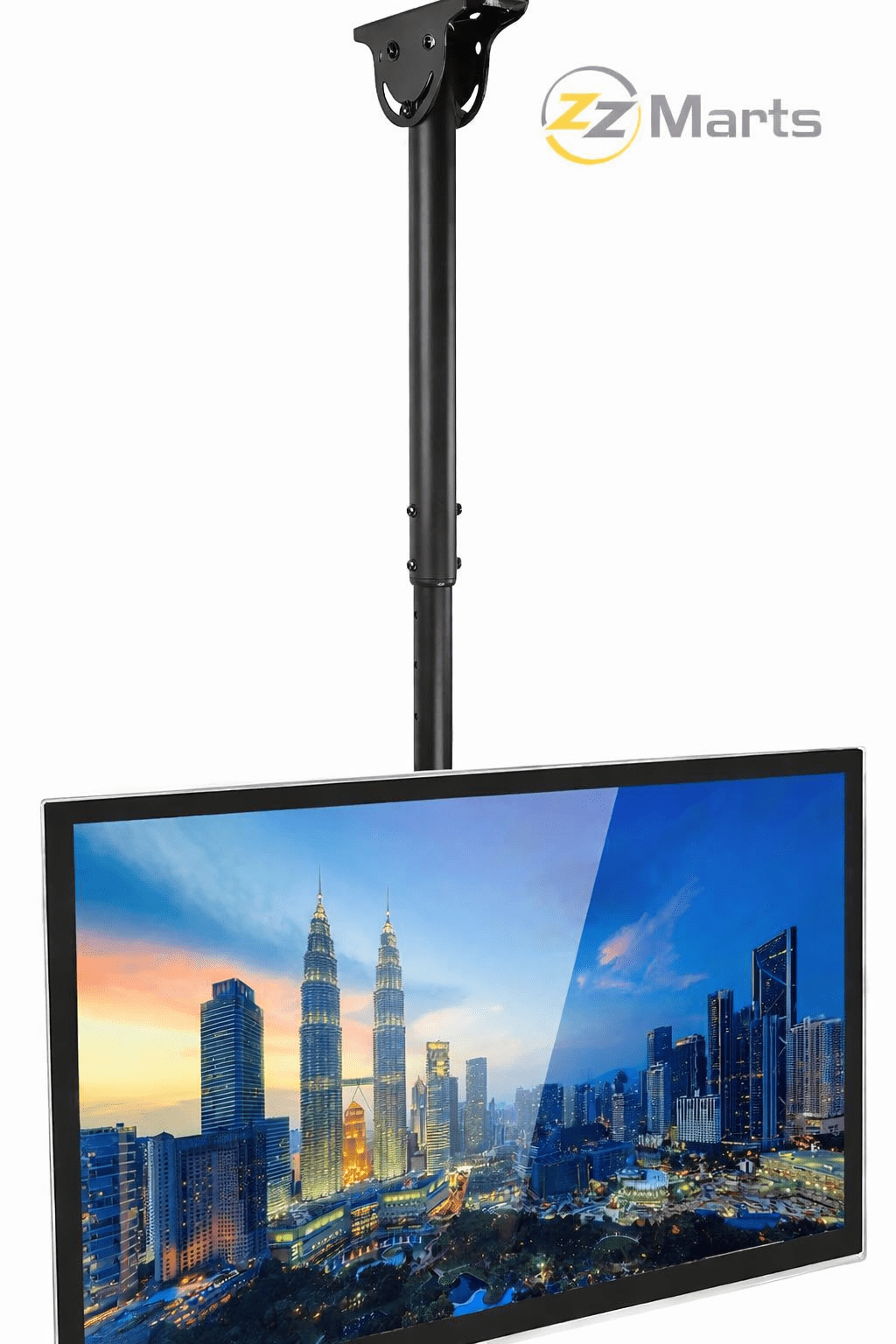 Ceiling Mount TV Stand 14″–42″ – Adjustable Hanging Bracket
