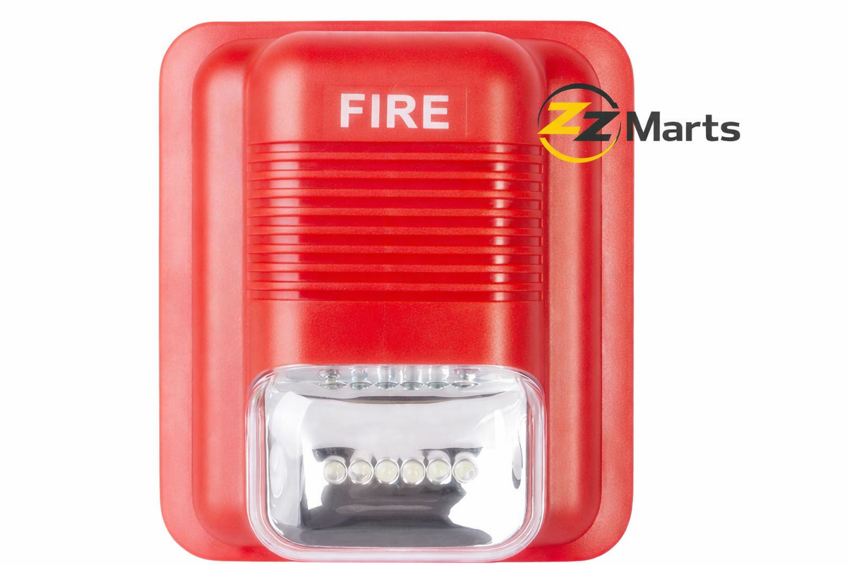 Fire Alarm Sounder Flasher with LED Strobe – 12V / 24V Warning Siren