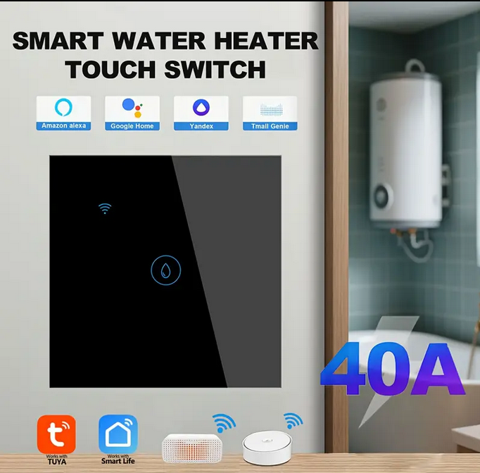 40A Smart Touch Switch – Heavy Duty Glass Panel Power Switch