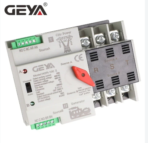 GEYA W2R WiFi Automatic Transfer Switch (ATS) – 3P 100A (Dual Power, Tuya)
