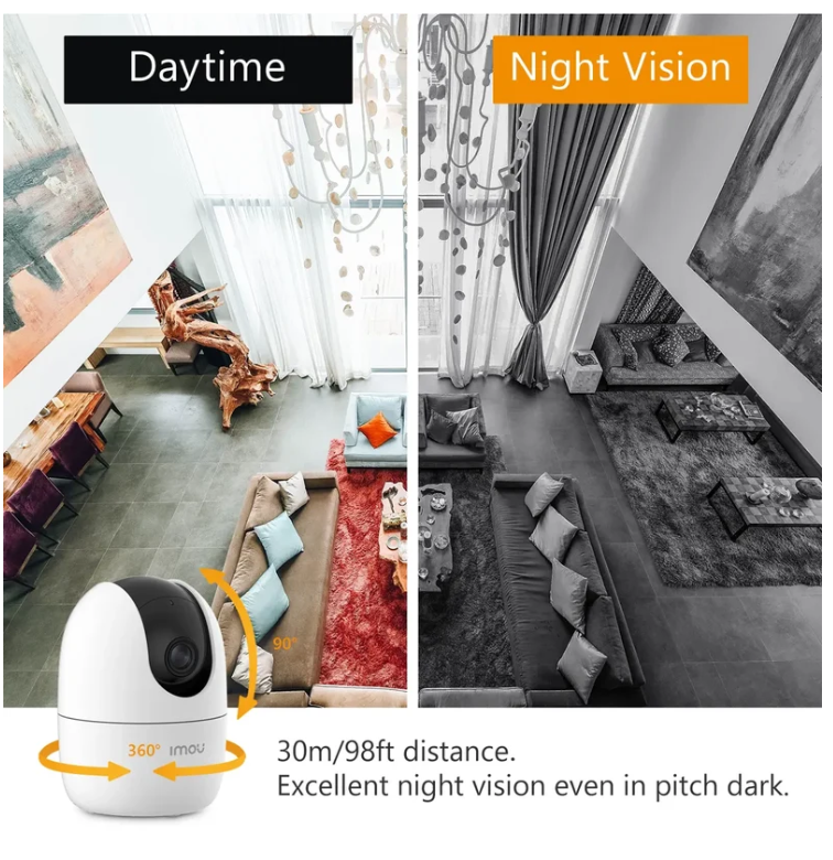 Imou Ranger 2 2K Indoor Pan-Tilt Camera – 3MP WiFi, AI Detection, Two-Way Audio
