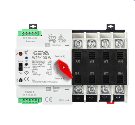 GEYA W2R WiFi Automatic Transfer Switch (ATS) – 4P 100A (Dual Power, Tuya)