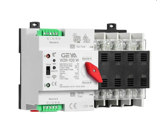 GEYA W2R WiFi Automatic Transfer Switch (ATS) – 4P 100A (Dual Power, Tuya)